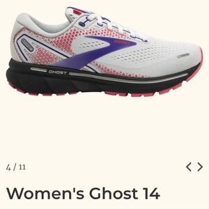 SOLD Brooks Ghost 14 womens sz 8.5 grey coral purple